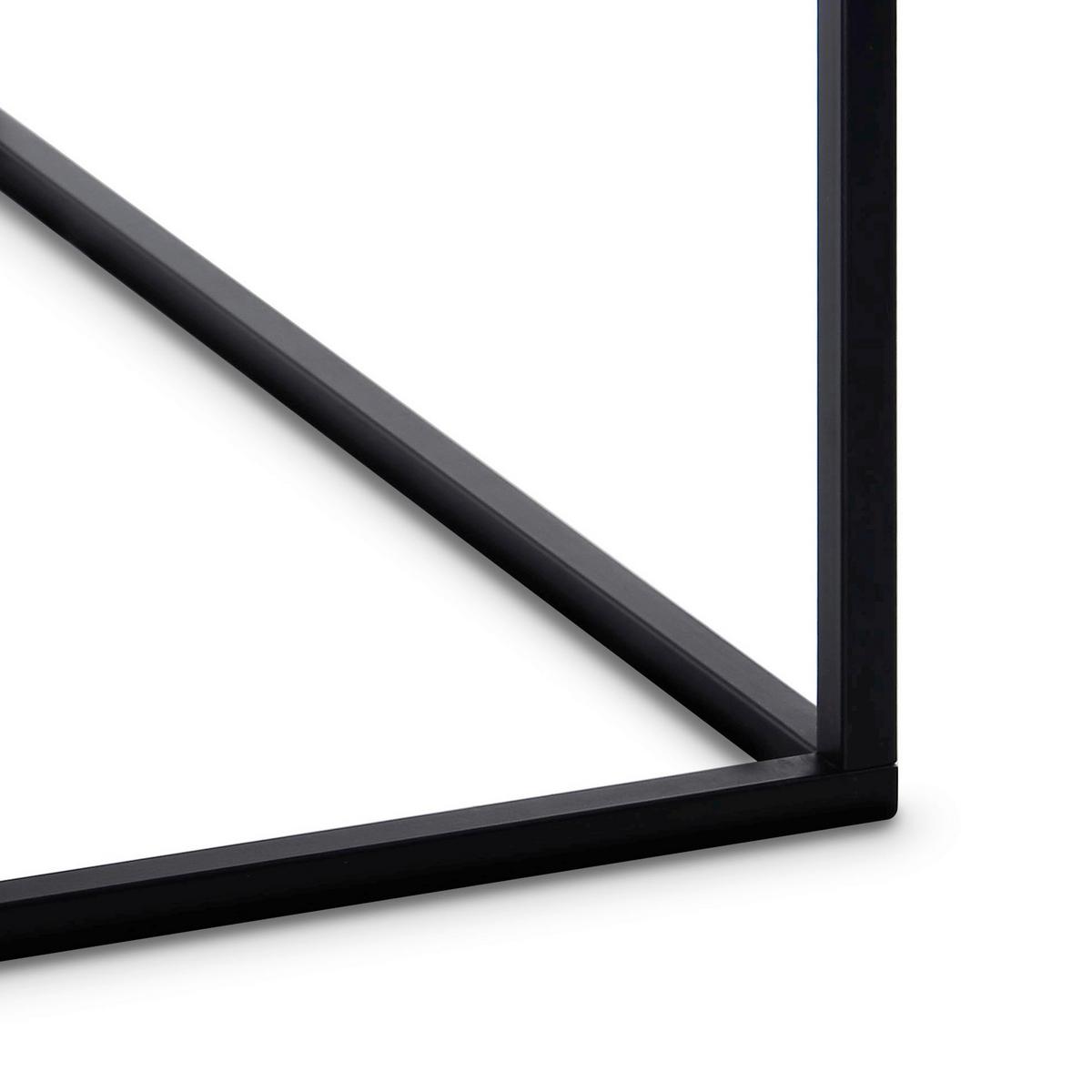 COUCHTISCH Marmor B: 75cm - Schwarz/Weiß, Design, Stein/Metall (75/75/48cm) - MID.YOU