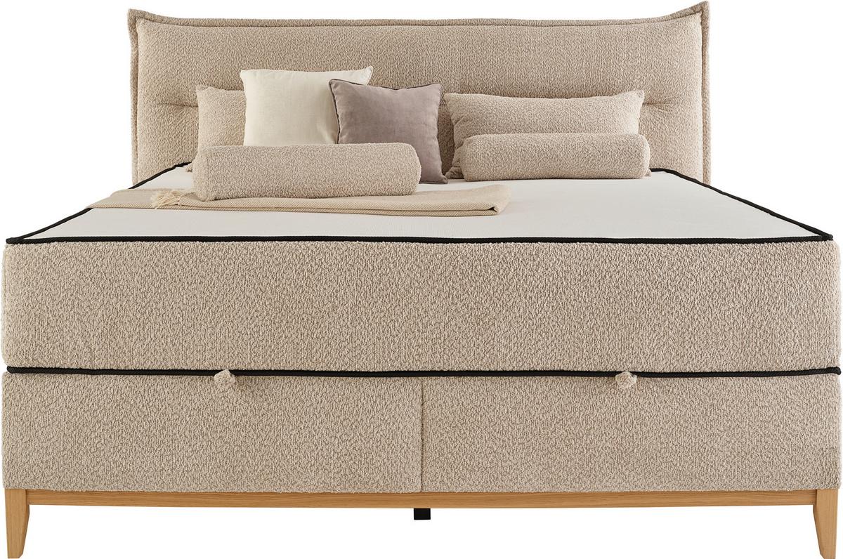 Boxbett Smile inkl. Matratze 180x200 - Creme, KONVENTIONELL, Holz/Holzwerkstoff (180/200cm) - James Wood