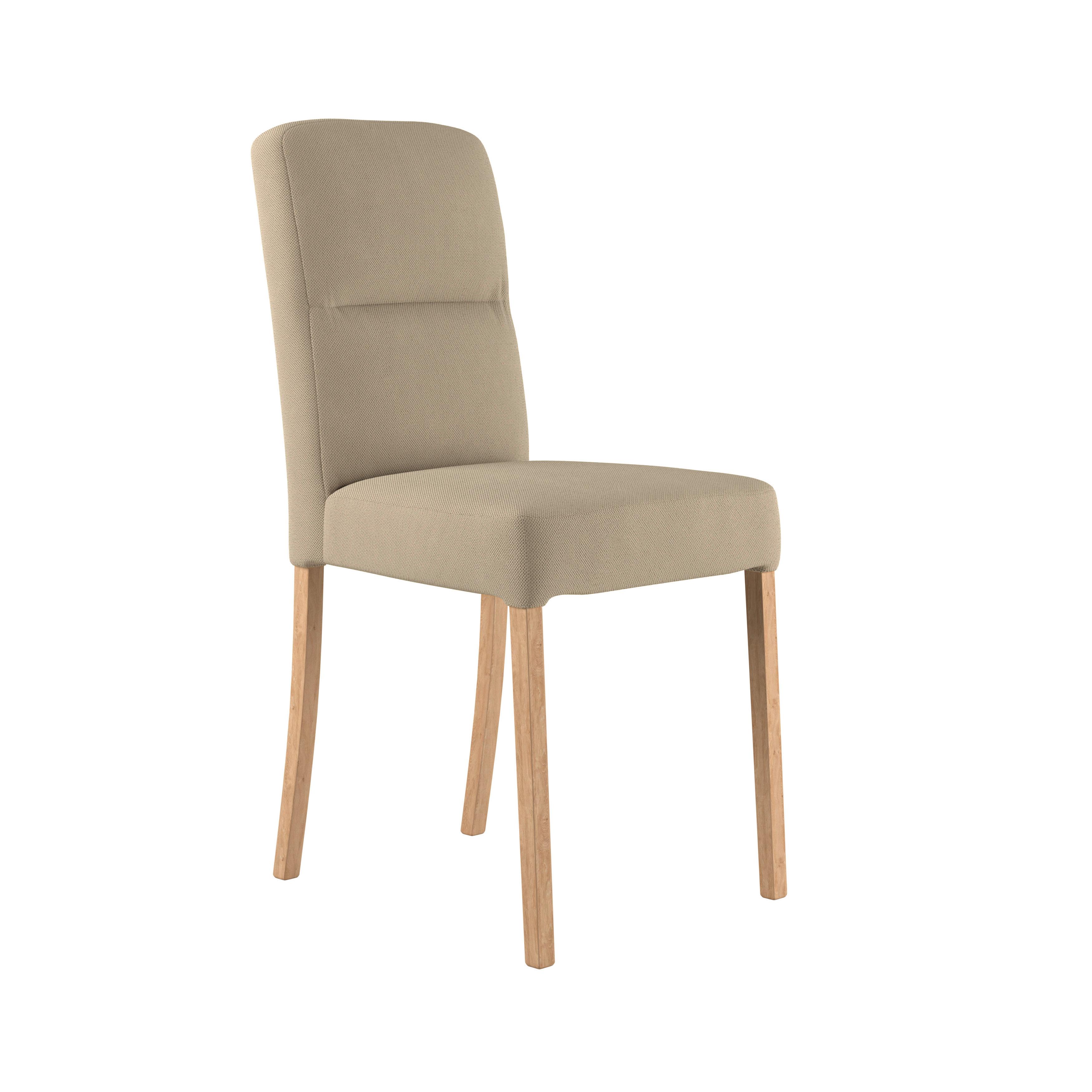 Vierfußstuhl Emma Ii Webstoff Beige, B: 43 Cm