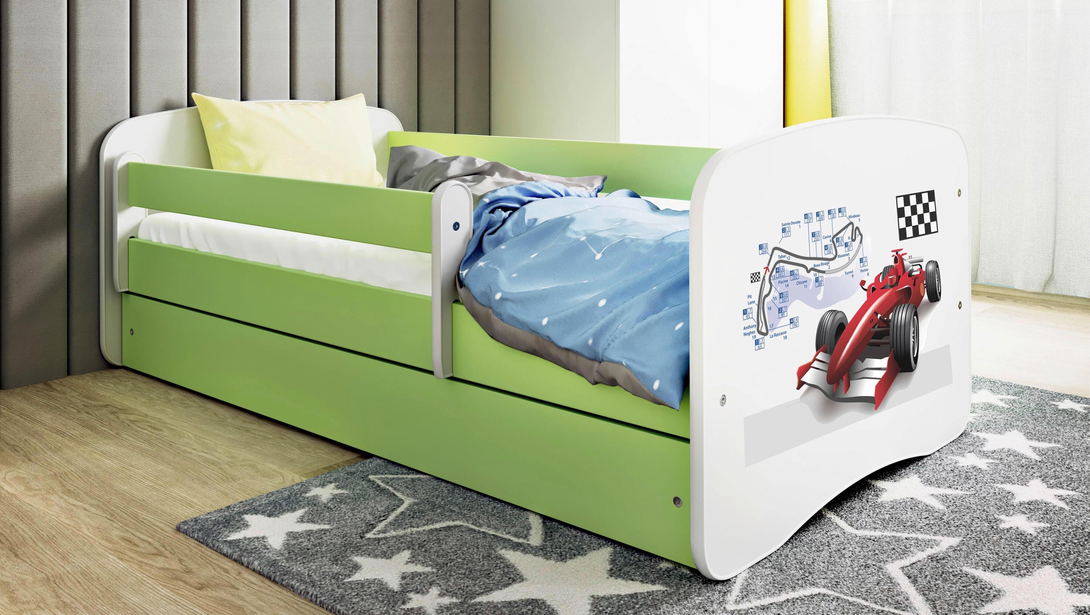 Kinder-/Juniorbett Babydreams inkl. Matratze 80x160 - Birkefarben/Weiß, MODERN, Holz/Holzwerkstoff (80/160cm) - MID.YOU