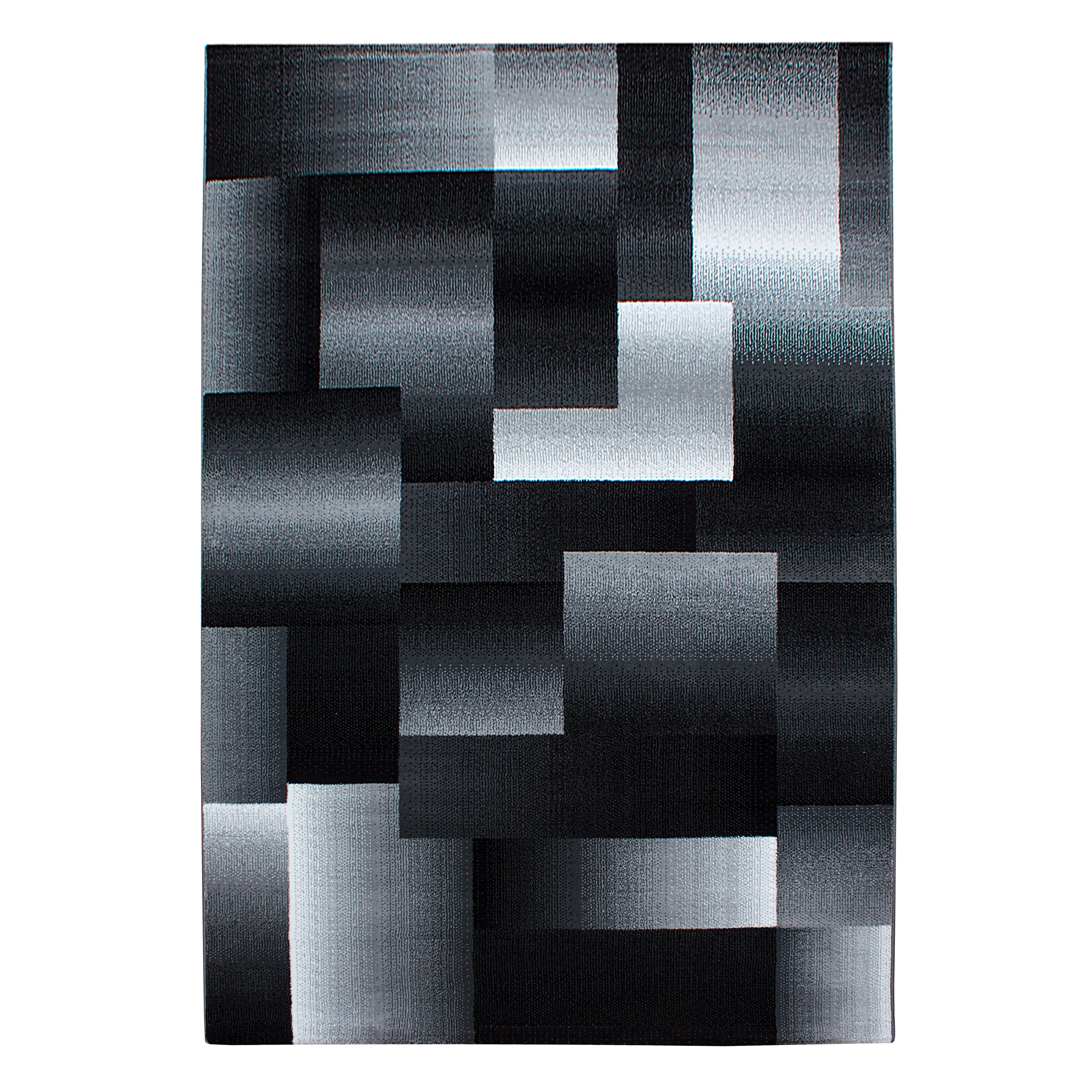 Flachwebteppich Miami - Schwarz, Design, Textil (140/200cm) - Novel