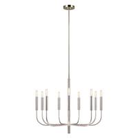 Kronleuchter H: 83,7 cm 9-Flammig - Nickelfarben, Design, Metall (75.9/83.7cm) - Elstead Lighting