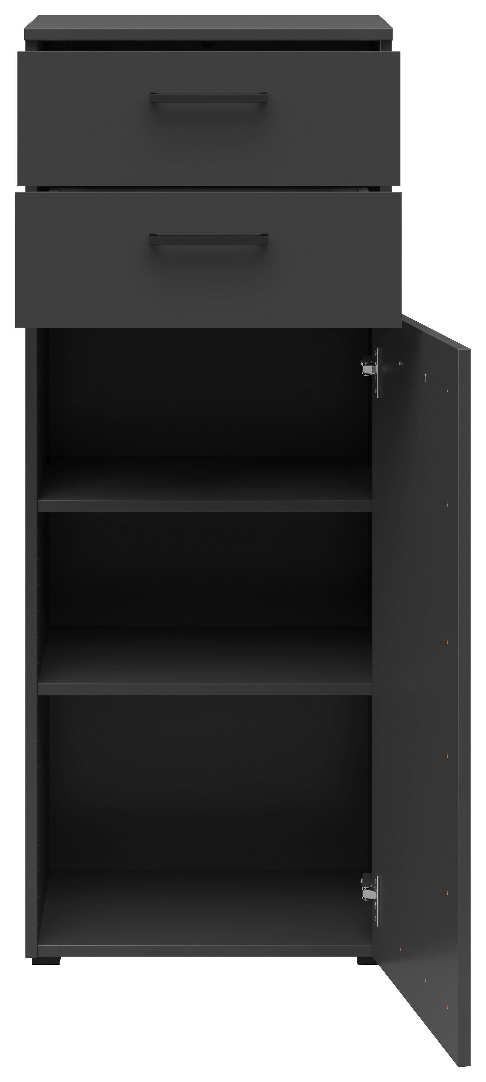Komoda Cabinet š: 45 cm - čierna/grafitová, Modern, kompozitné drevo/plast (45/115/40cm)