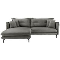 Ecksofa Lava Grau S: 180x255cm - Schwarz/Grau, MODERN, Textil (180/255cm) - Livetastic