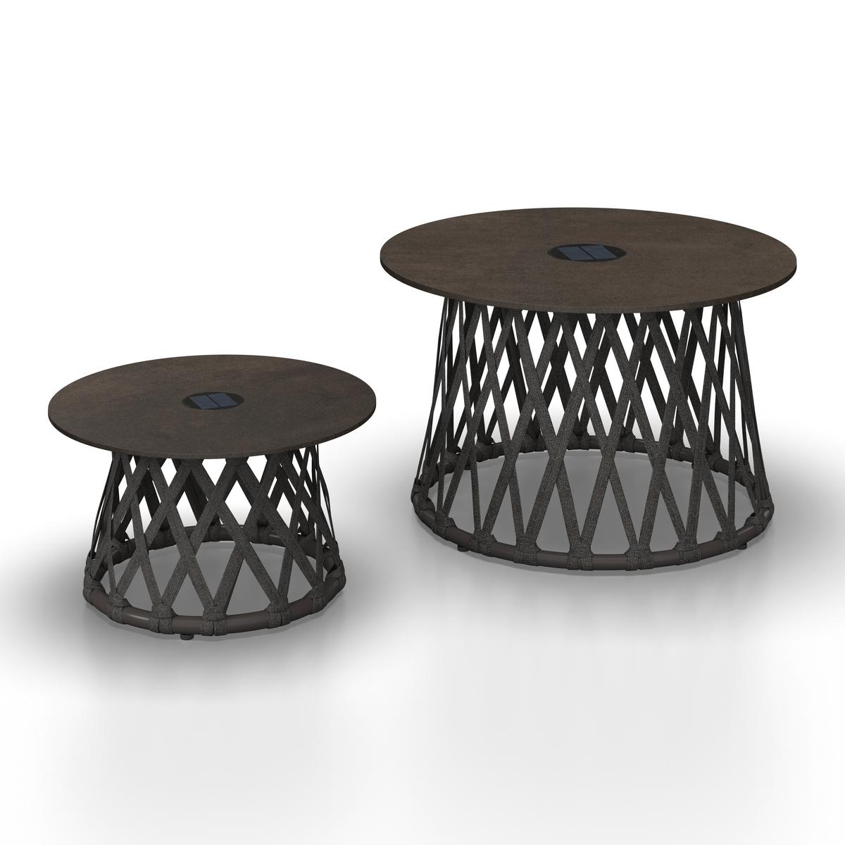 TERASOVÁ SEDACIA SÚPRAVA ELEA - antracitová/tmavosivá, Modern, kov/textil (234/74/77cm) - Bessagi Garden