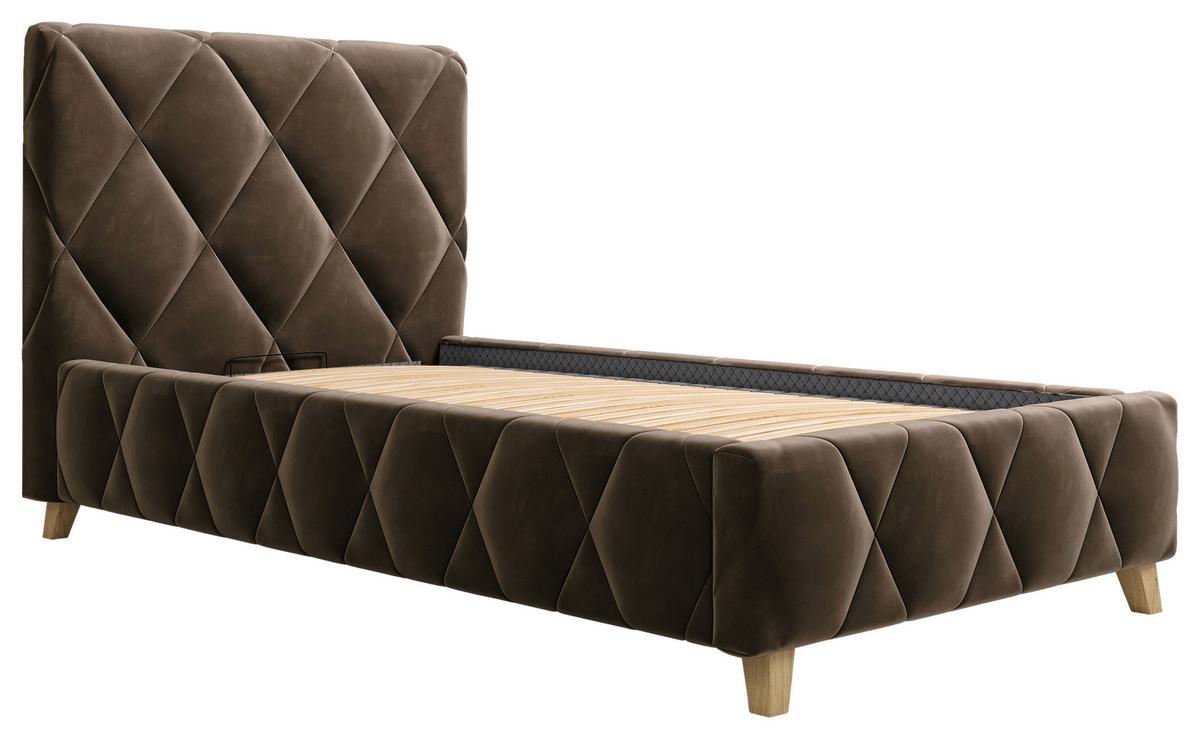 Polsterbett Trivio 100x200 cm Schlammfarbe - Schlammfarben, MODERN, Holz/Holzwerkstoff (100/200cm) - MID.YOU