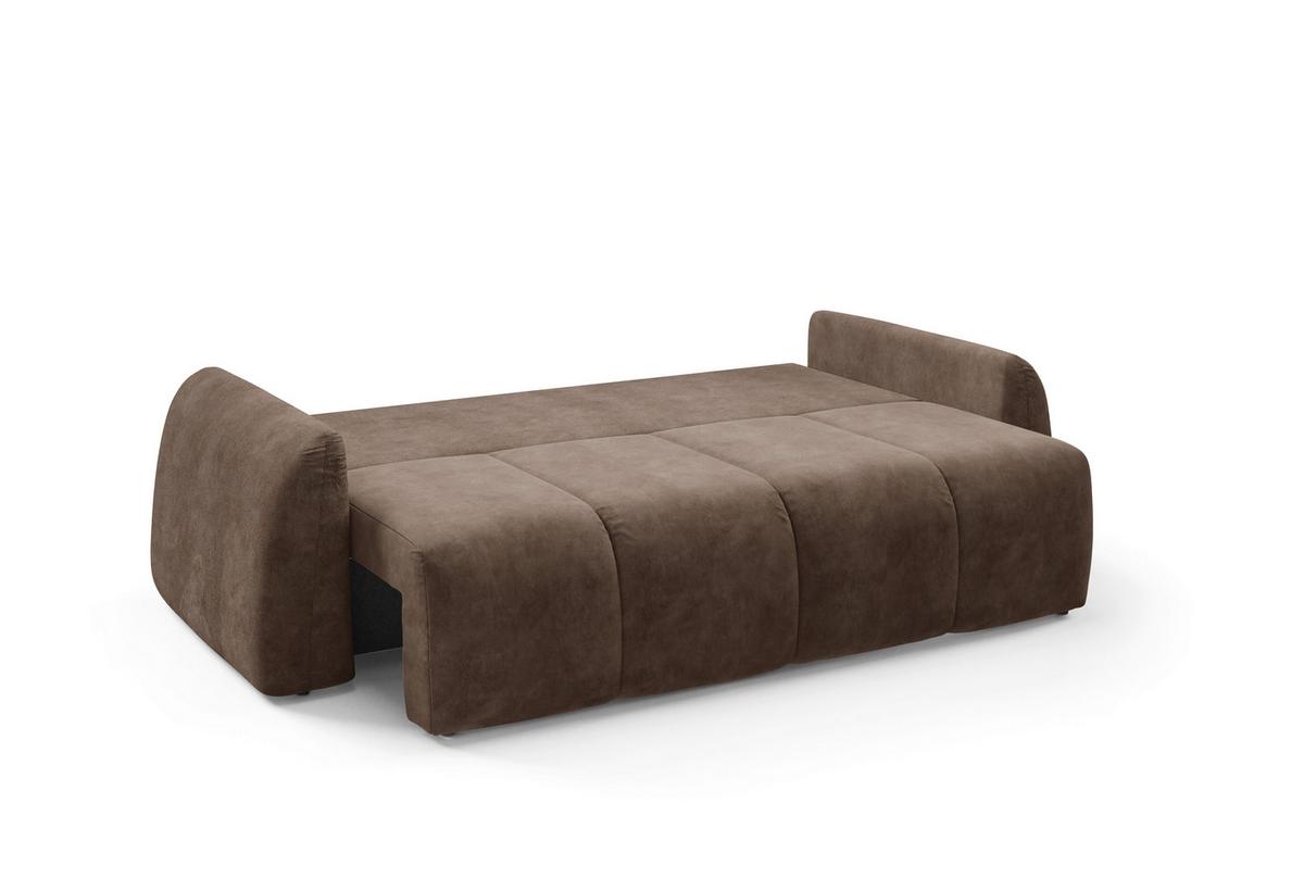 Schlafsofa Geronimo Braun B: 252cm - Schwarz/Braun, Design, Textil (252/93/167cm) - Livetastic