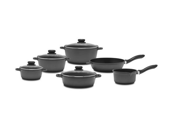 Kochtopfset Maret 10-teilig inkl. Deckel - Klar/Edelstahlfarben, Glas/Kunststoff - Luca Bessoni Kochtopfset Maret 10-teilig inkl. Deckel - Klar/Edelstahlfarben, Glas/Kunststoff - Luca Bessoni