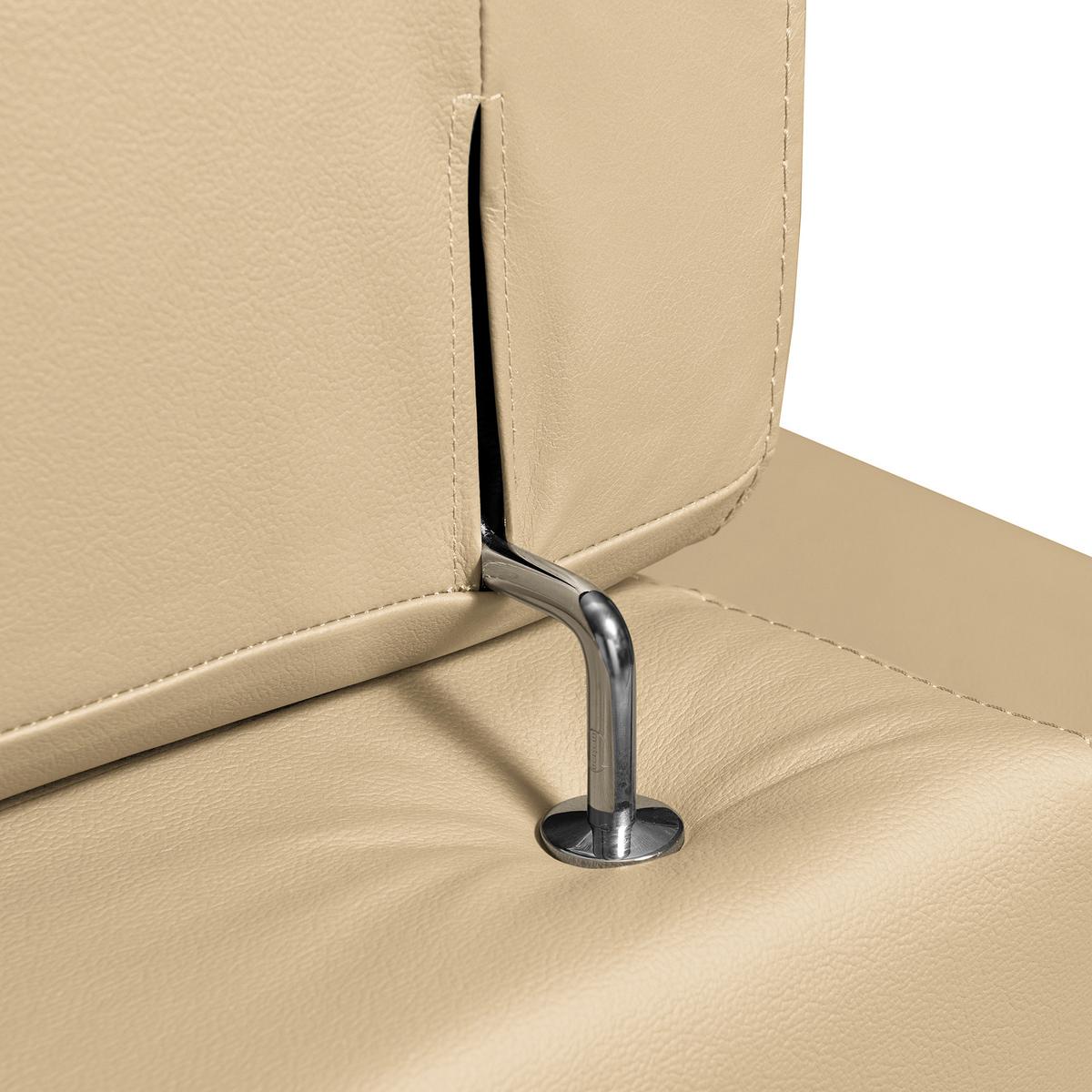 Ecksofa City Beige B: 265x193 Cm - Wengefarben/Beige, Design, Leder (265/193cm) - Livetastic