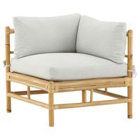 Loungeeckteil Cane - Hellbraun, KONVENTIONELL, Holz/Textil (75/70/74cm) - Gardenson