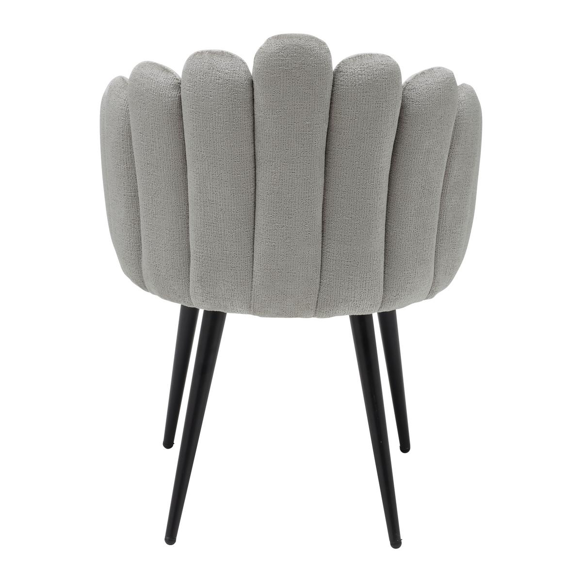 Jídelní křeslo SIBYL šedá - černá/šedohnědá, Romantický / Rustikální, kov/textil (63/84/58cm) - Premium Living