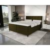 Boxspringbett Mitto mit Topper 180x200 cm - Schwarz/Grün, KONVENTIONELL, Textil/Metall (180/200cm)