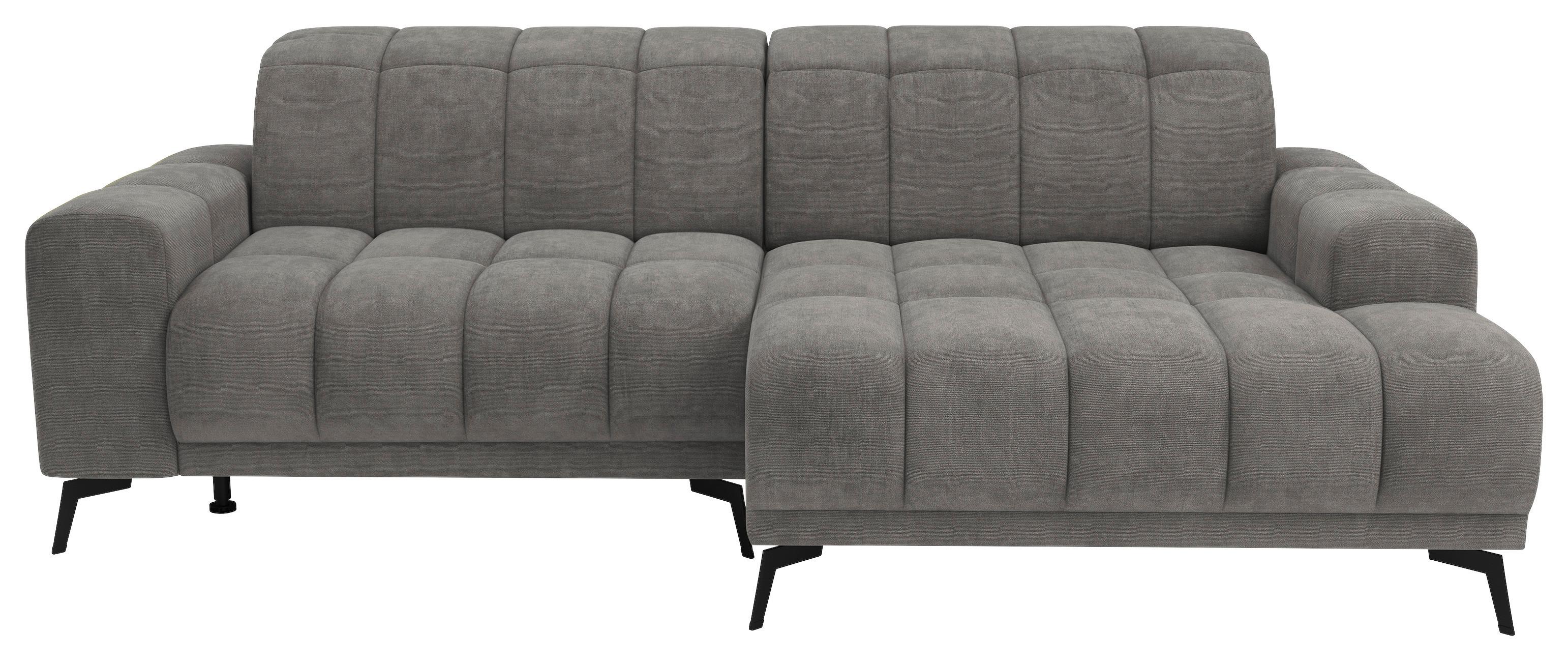 Rohová sedačka LAYA, pravá, šedohnědá tkanina MEMPHIS - šedohnědá, Moderní, textil (250/155cm) - Premium Living