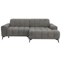 Rohová sedačka LAYA, pravá, šedohnědá tkanina MEMPHIS - šedohnědá, Moderní, textil (250/155cm) - Premium Living
