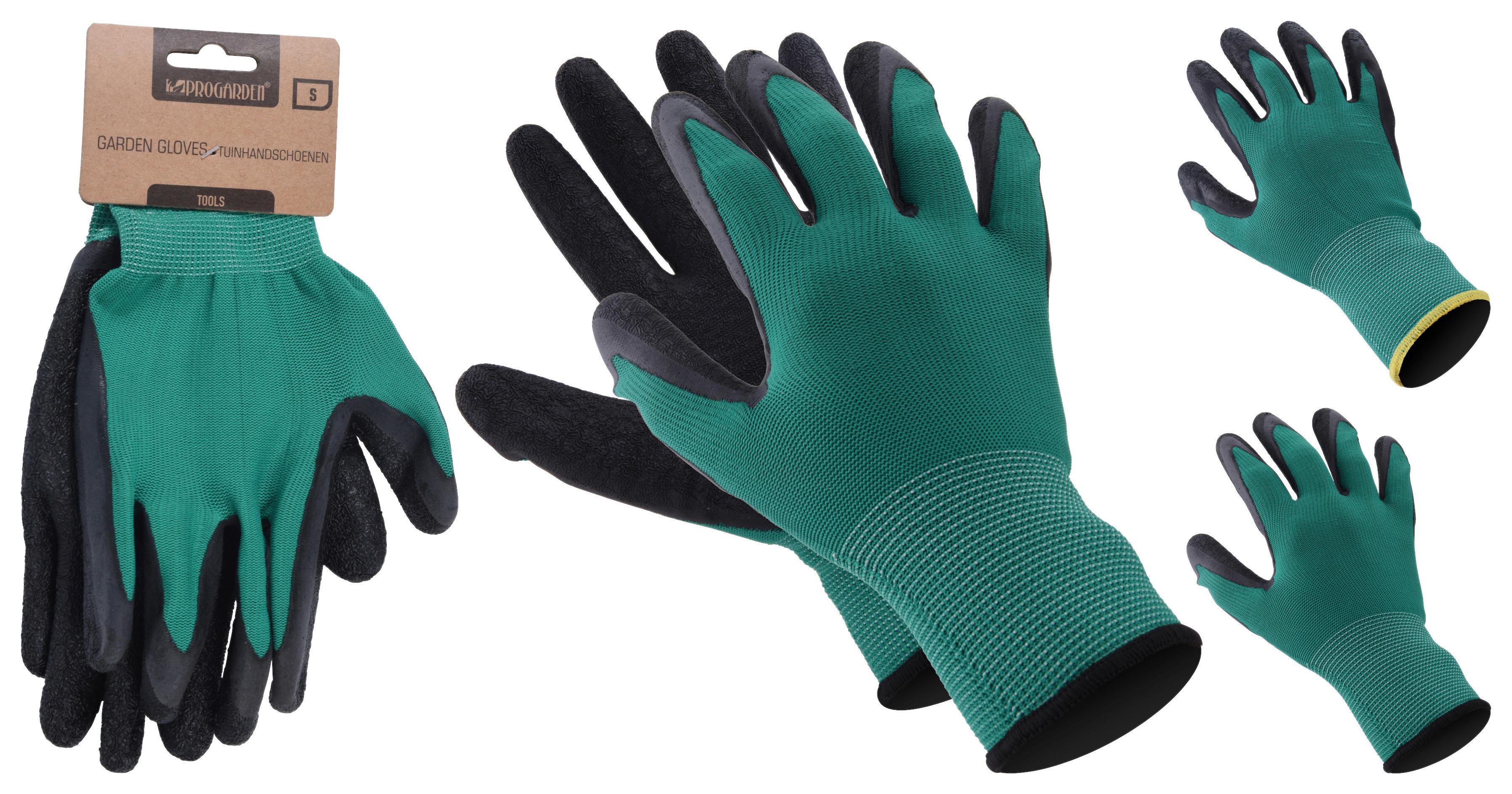 Gartenhandschuhe Bertram Grün / Schwarz Gr. S/M, Kunststoff - Schwarz/Grün, Basics, Kunststoff (12,5/24/4cm)