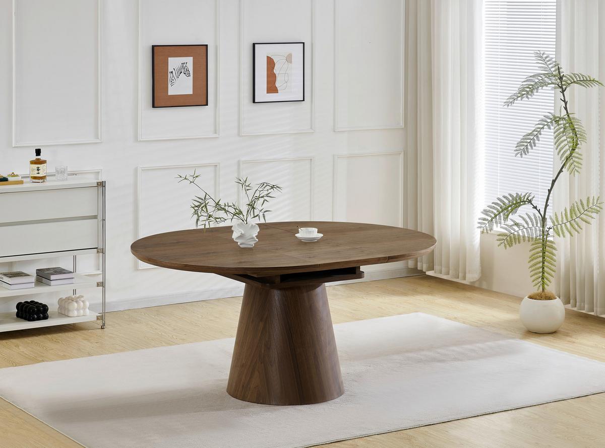 Esstisch Sundsvall Walnussfarben L: 120-160 cm - Walnussfarben, MODERN, Holz/Holzwerkstoff (120/160/120/76cm) - P & B