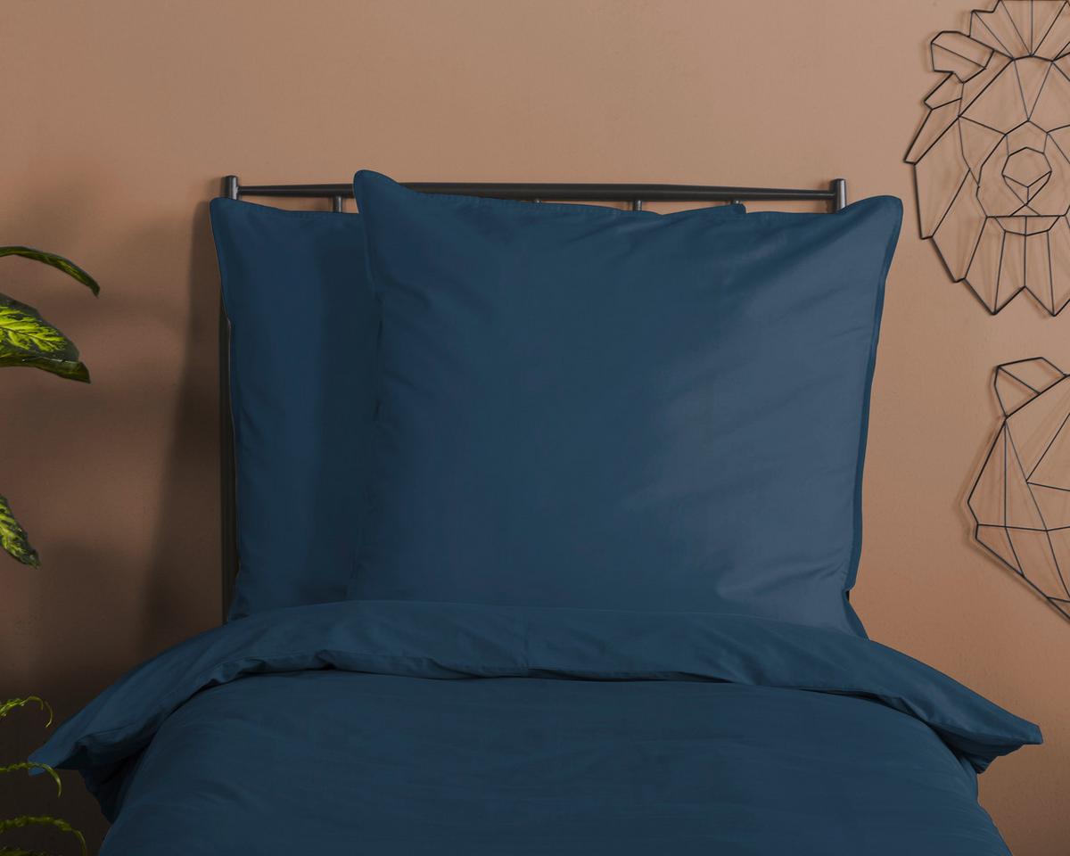 Bettwäsche Blau Dunkelblau 135x200 Cm - Dunkelblau, Basics, Textil (135/200cm)