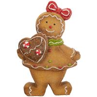 Weihnachtsfigur Lena - Rot/Braun, KONVENTIONELL, Kunststoff (15/6/23cm) - Luca Bessoni