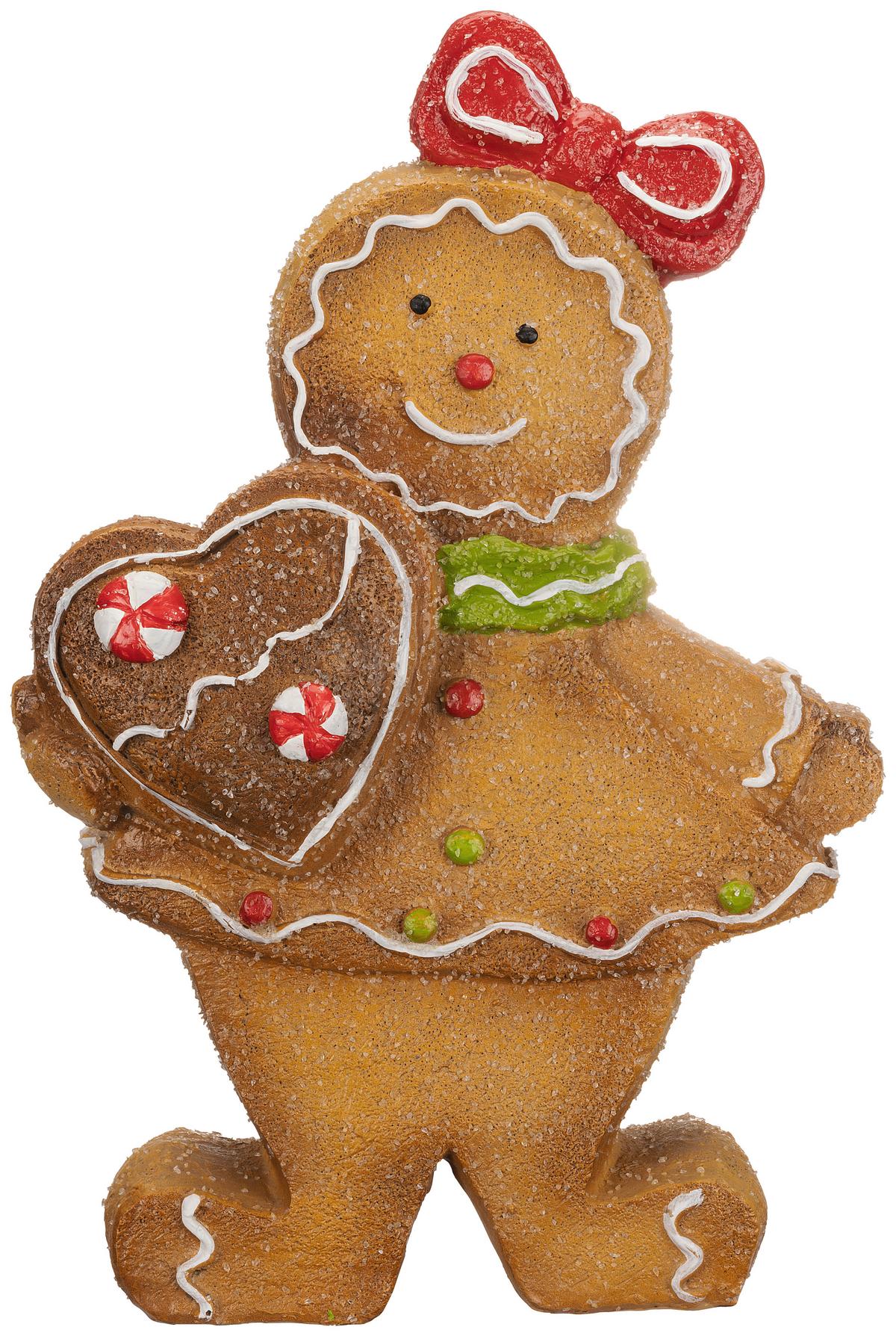 Weihnachtsfigur Lena - Rot/Braun, KONVENTIONELL, Kunststoff (15/6/23cm) - Luca Bessoni