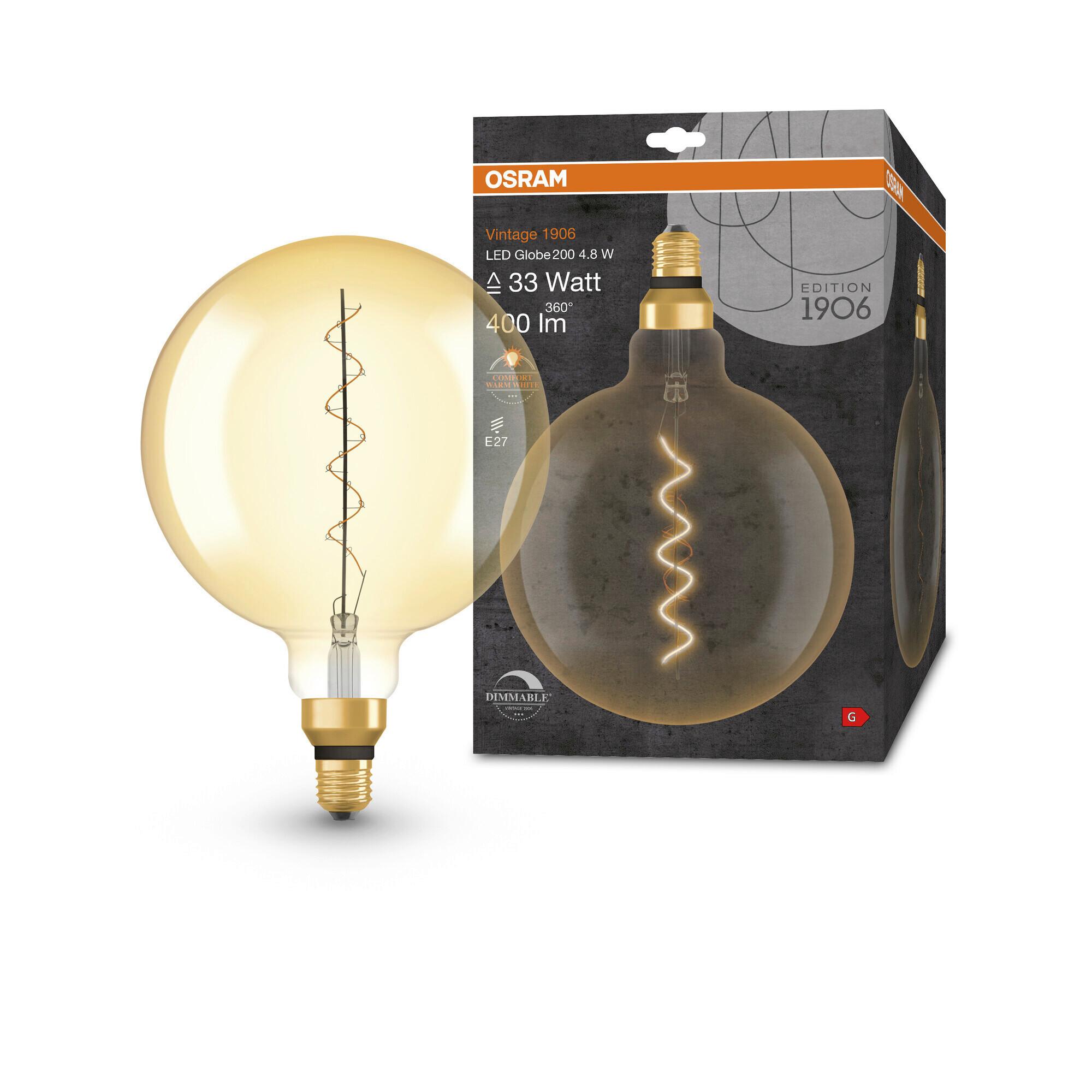 Led-leuchtmittel Vintage 1906 Led Dim33 4.8w/22 - Goldfarben, Basics, Glas (20/29,5cm) - Osram