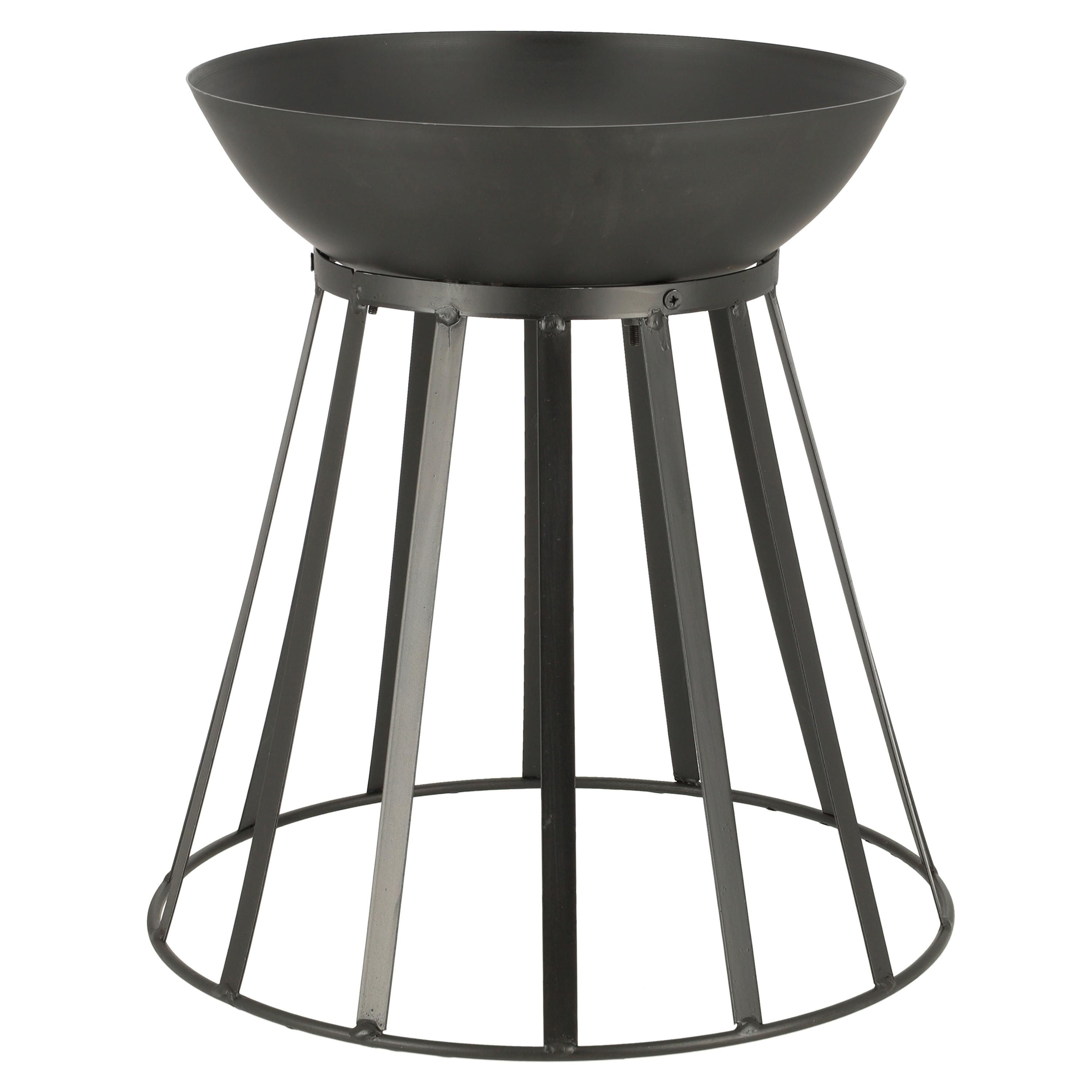 Feuerkorb Schwarz - Schwarz, Basics, Metall (47/47/50cm)