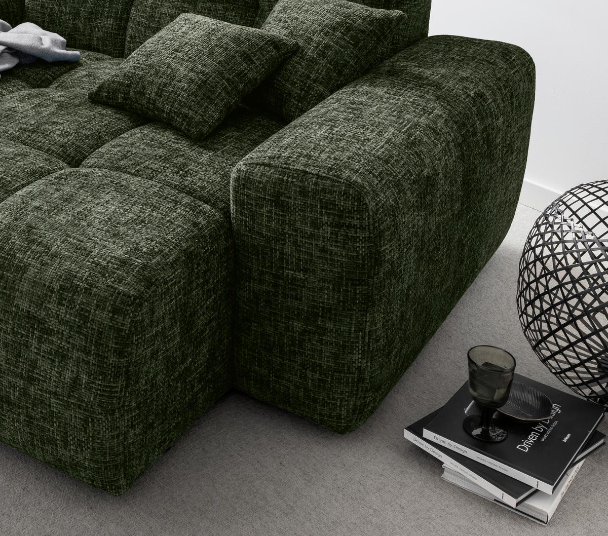 XXL-Sessel Bosco, Dunkelgrün B: 181 cm - Waldgrün, MODERN, Textil (181/87/155cm) - Livetastic