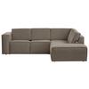Ecksofa Dice Taupe/grau 275x220 Cm - Taupe/Schwarz, MODERN, Textil (275/220cm) - Trendmanufaktur