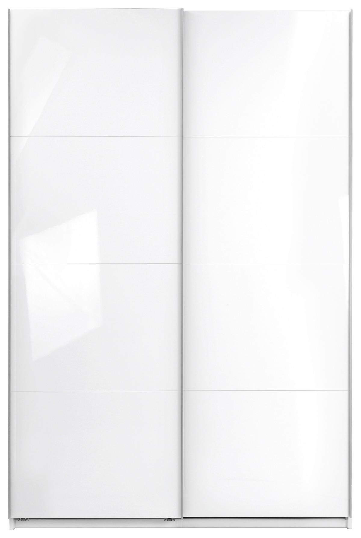 SCHIEBETÜRENSCHRANK Viva Weiß Hochglanz B: 150cm - Weiß Hochglanz/Weiß, MODERN, Holzwerkstoff (150/210/62cm) - P & B