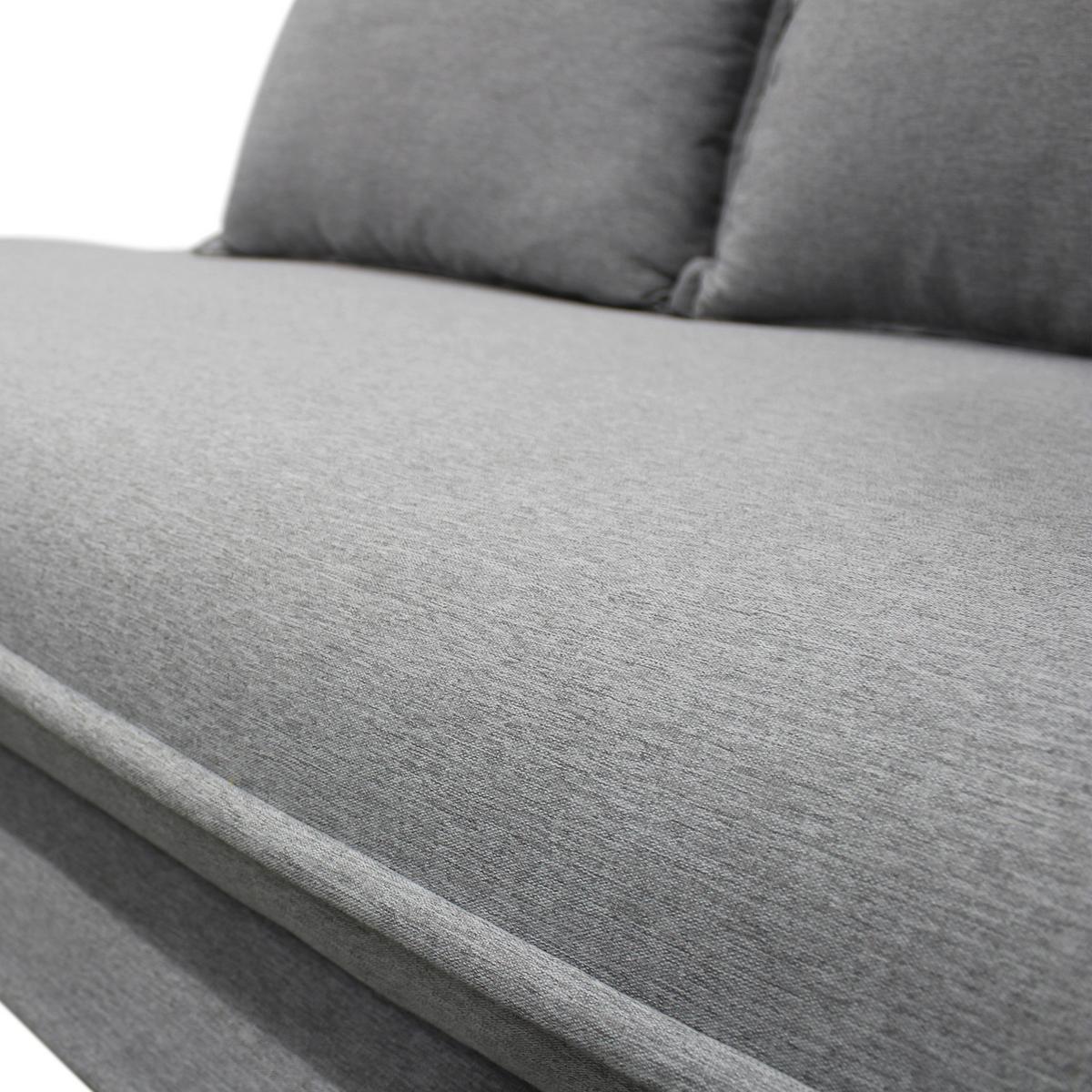Relaxliege Latte L: 224 cm Grau mit Bettkasten - Silberfarben/Grau, Design, Textil (224/84/99/107cm) - MID.YOU