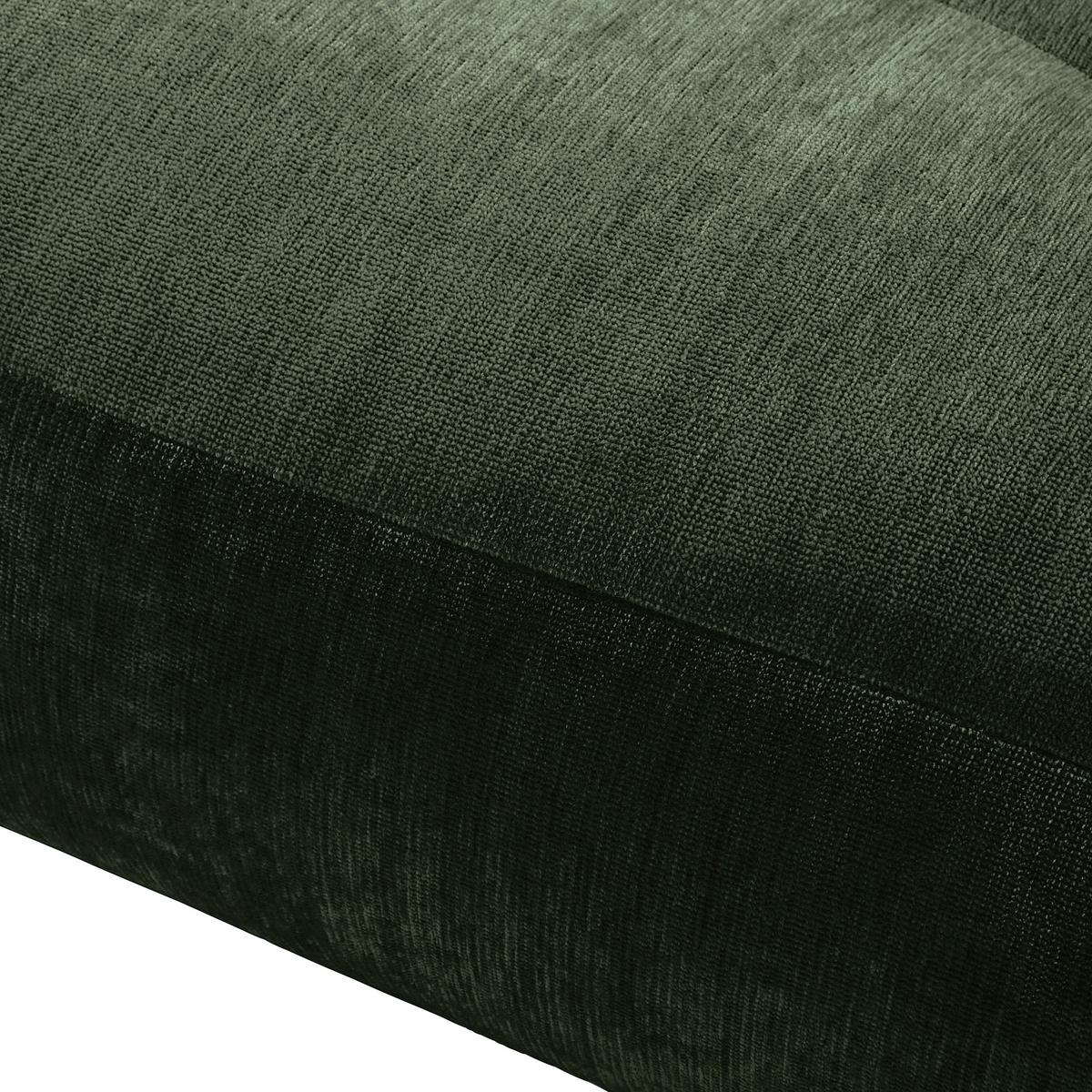 Hocker Fluffy, Dunkelgrün B: 112 Cm - Dunkelgrün/Schwarz, MODERN, Textil (112/46/65cm) - Trendmanufaktur