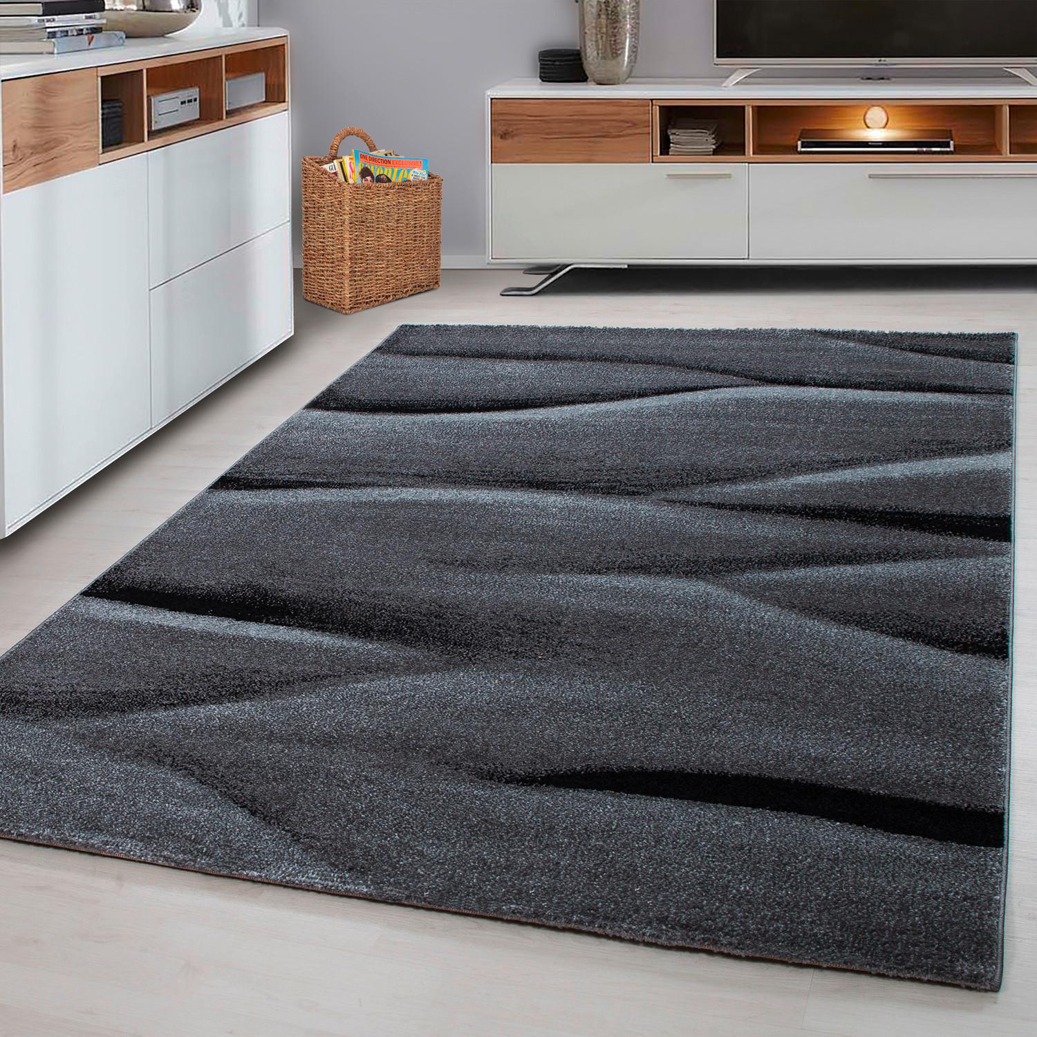 Webteppich Lucca - Schwarz, Trend, Textil (80/250cm) - Novel