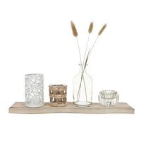 KERZENHALTER Nadine - Multicolor, KONVENTIONELL, Glas/Naturmaterialien (39/9/23cm) - Luca Bessoni