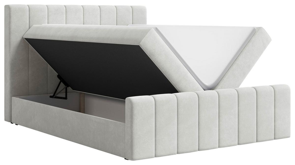 BOXBETT Lila Silberfarben 160x200cm - Silberfarben/Schwarz, MODERN, Holz/Kunststoff (160/200cm) - MID.YOU