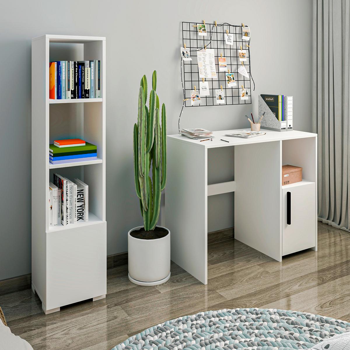 Regal Kuzey Weiß B: 31cm - Weiß, Design, Holzwerkstoff (31/136/30cm) - Livetastic