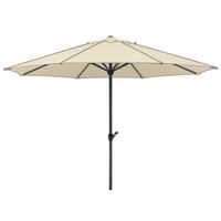 Sonnenschirm 350x275x350 Cm Naturfarben - Anthrazit/Naturfarben, Basics, Textil/Metall (350/275cm) - Schneider