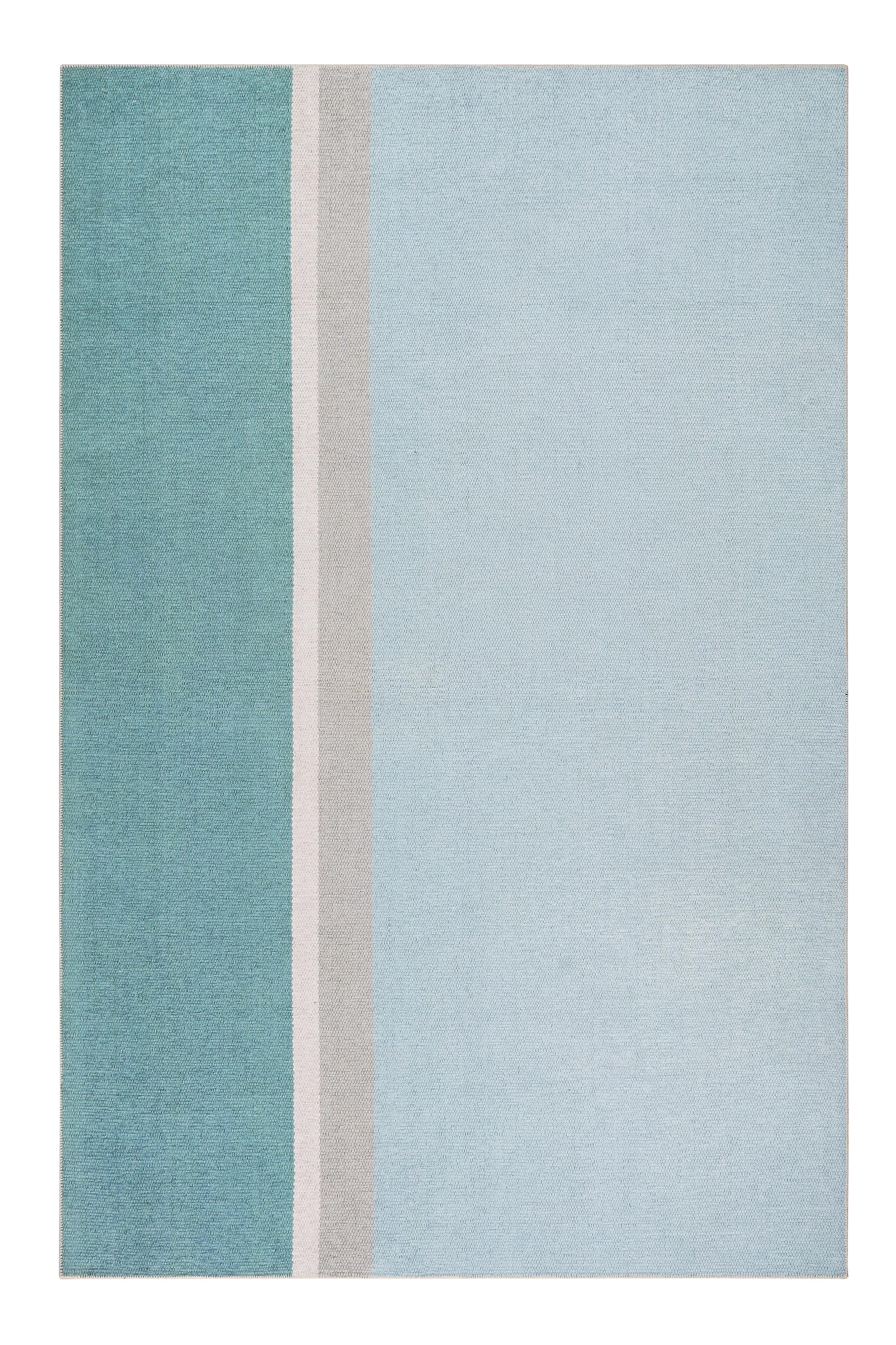 Flachwebeteppich Saltriver - Blau/Beige, KONVENTIONELL, Textil (60/100cm) - Esprit