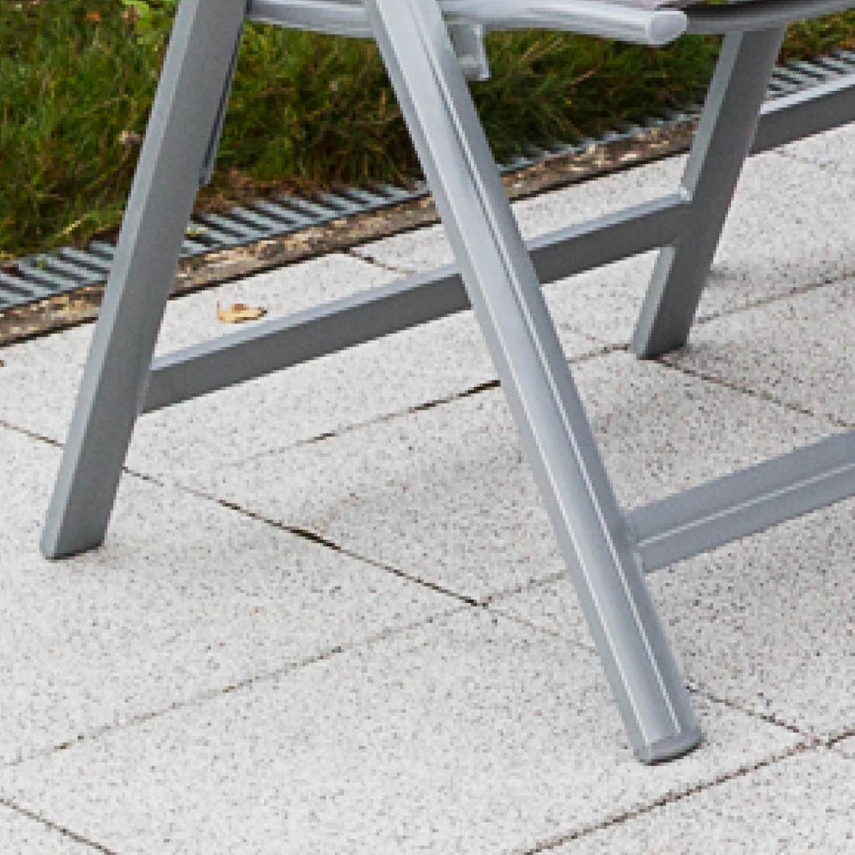 Gartenmöbel Set 5-Tlg. Taviano Metall/Glas/Textil - Silberfarben/Braun, ROMANTIK / LANDHAUS, Glas/Textil - Gardenson