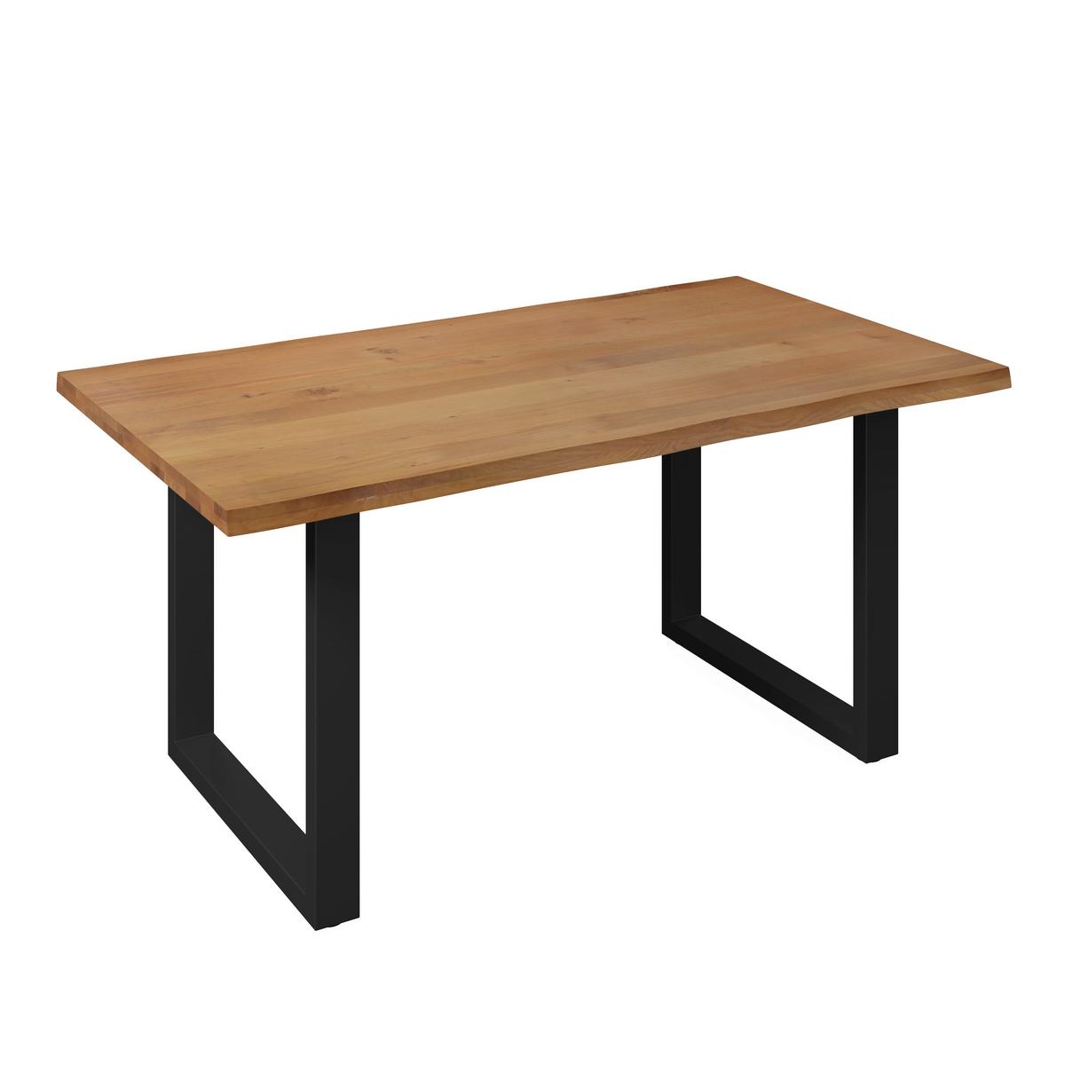 Jídelní stůl Dan, š: 160 cm - barvy dubu, Moderní, kov/dřevo (160/90/76cm) - Bessagi Home
