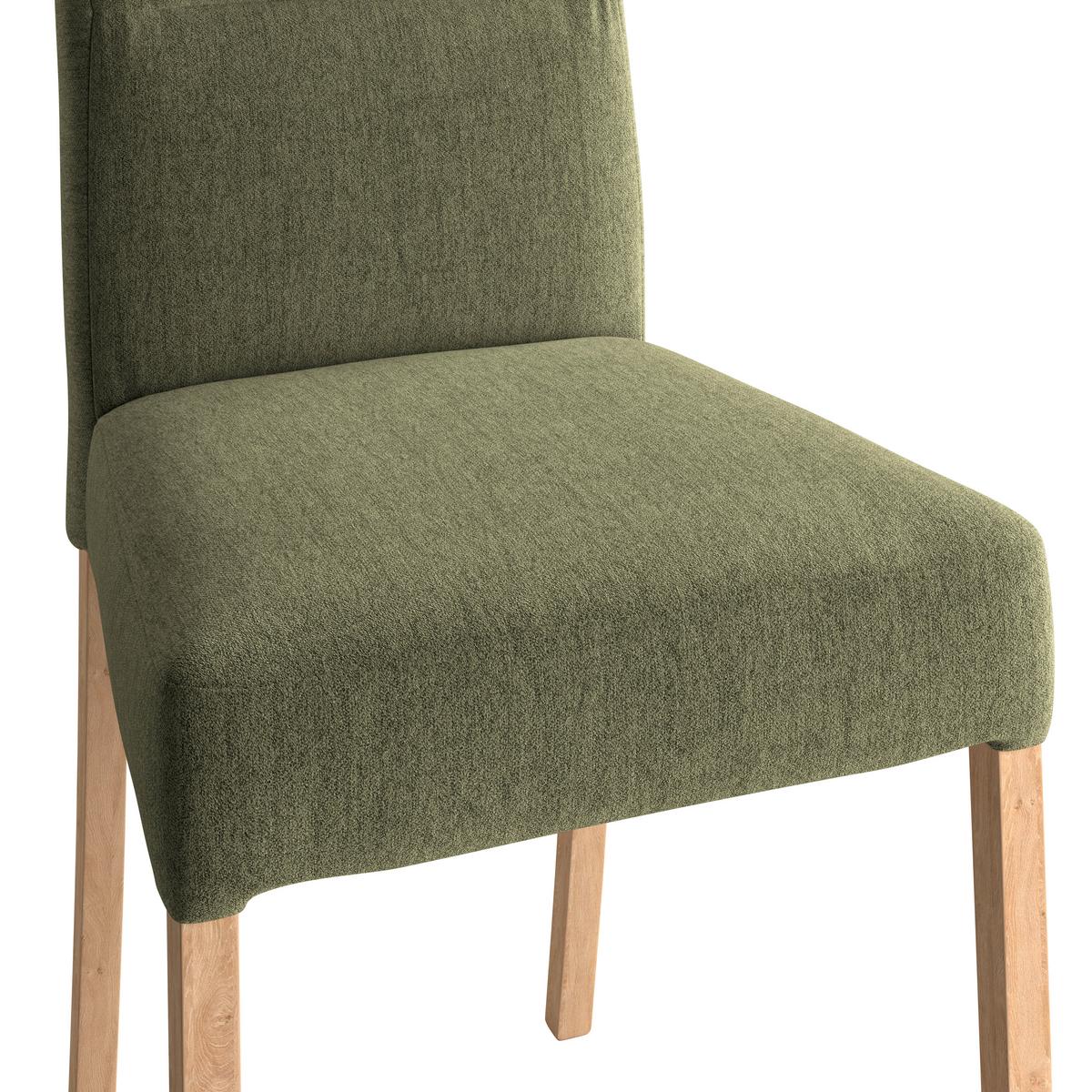 Stuhl Emma Ii - Eichefarben/Grün, KONVENTIONELL, Holz/Textil (43/91/58cm)