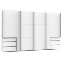 Schwebetürenschrank mit Laden 350cm Level 36a, Weiß - Weiß, Basics, Holzwerkstoff (350/216/65cm) - MID.YOU