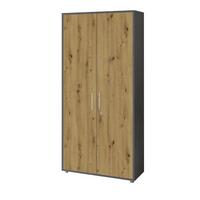 AKTENSCHRANK OFFICE EDITION - Anthrazit/Eiche Artisan, MODERN, Holzwerkstoff (84,4/185,6/33cm) - MID.YOU