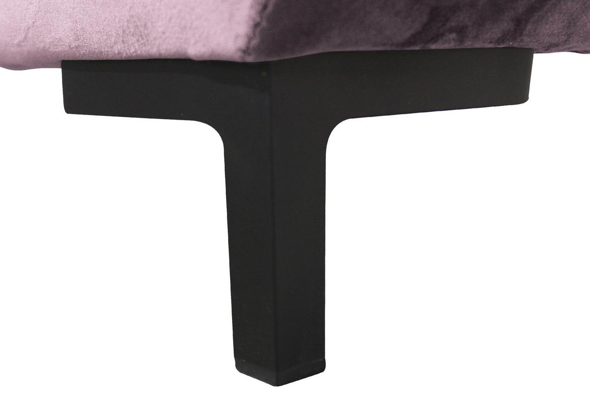Eckschlafsofa Bello Beere Mit Schlaffunktion Ottomane Rechts - Beere/Schwarz, Design, Textil (277/187cm) - Livetastic