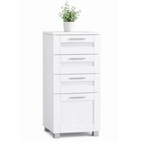 MIDISCHRANK Nilari Weiß B: 38cm - Weiß/Grau, Trend, Glas/Holzwerkstoff (38/76/28cm) - MID.YOU