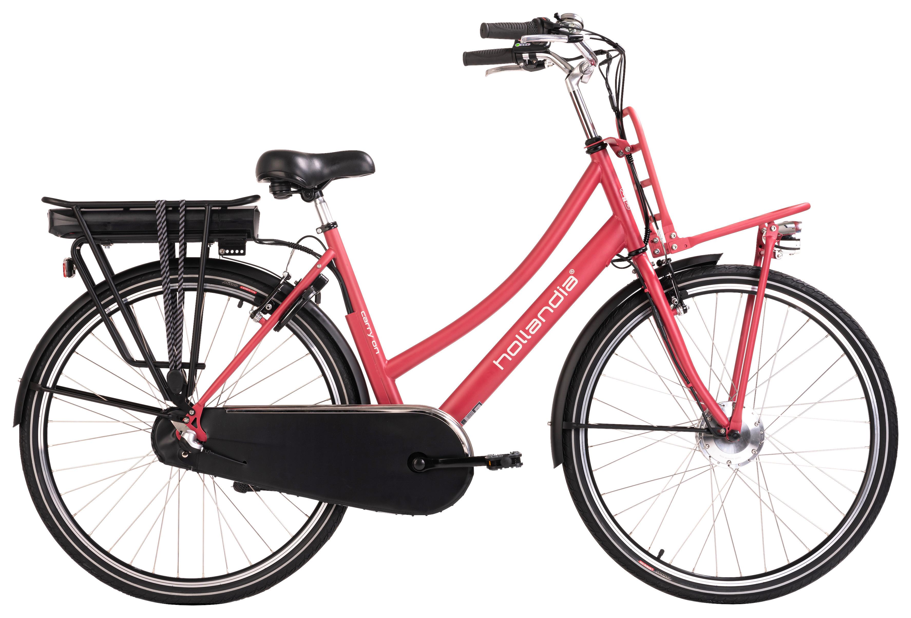 E-bike City Damen Carry On 28 Zoll 120 Km - Rot, Basics, Metall (180/70/100cm)