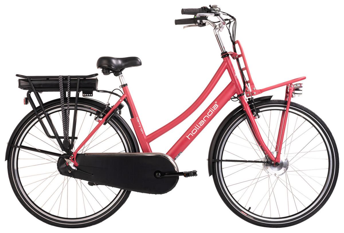 E-bike City Damen Carry On 28 Zoll 120 Km - Rot, Basics, Metall (180/70/100cm)