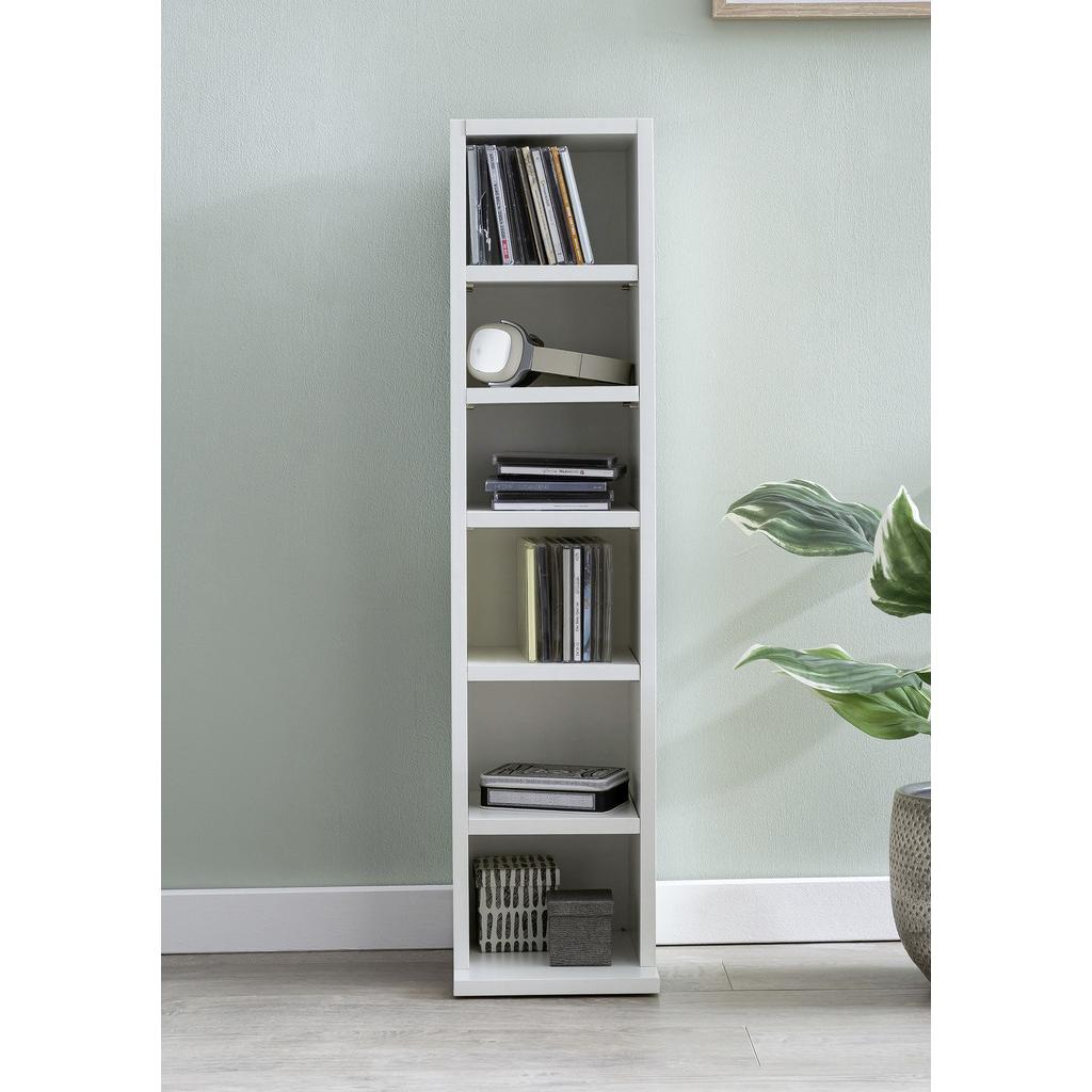 Regal Stehend B: 21 cm Weiß lackiert