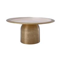 Tortenplatte Rund Eisen Art Deco D: 29 Cm - Goldfarben/Rosa, Trend, Metall (29/14cm) - Kayoom