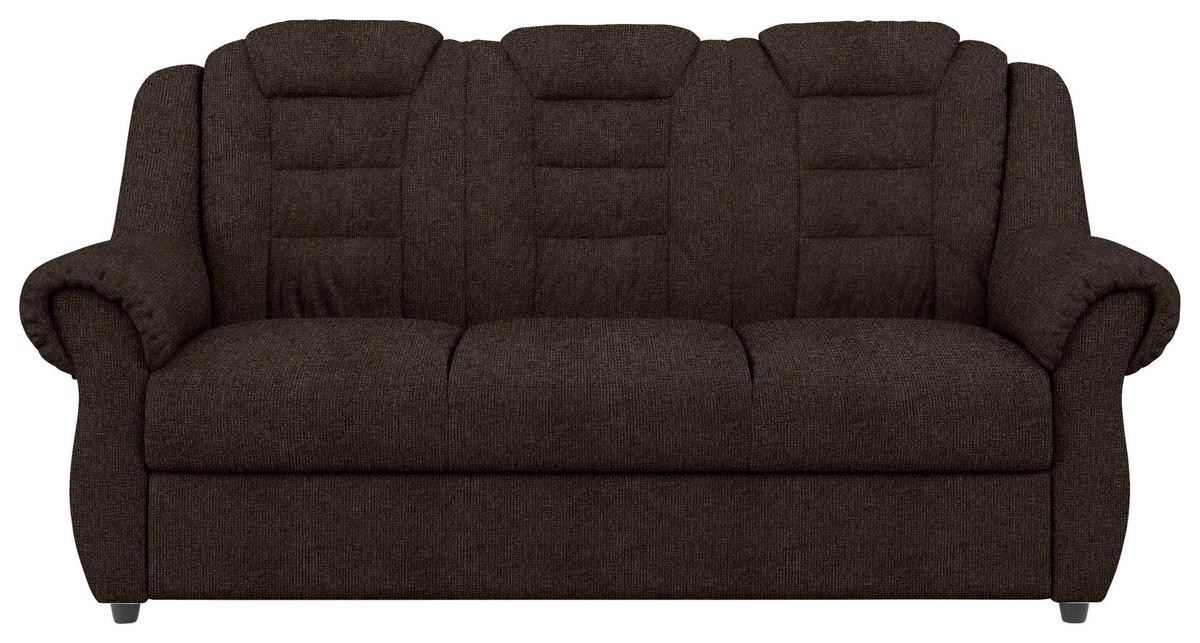 3-sitzer-sofa Boston Braun Chenille - Schwarz/Braun, KONVENTIONELL, Textil (196/102/101cm) - Livetastic