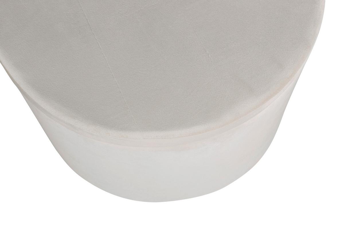 Pouf Dunken - Beige, Design, Kunststoff/Textil (51/43/51cm) - Livetastic