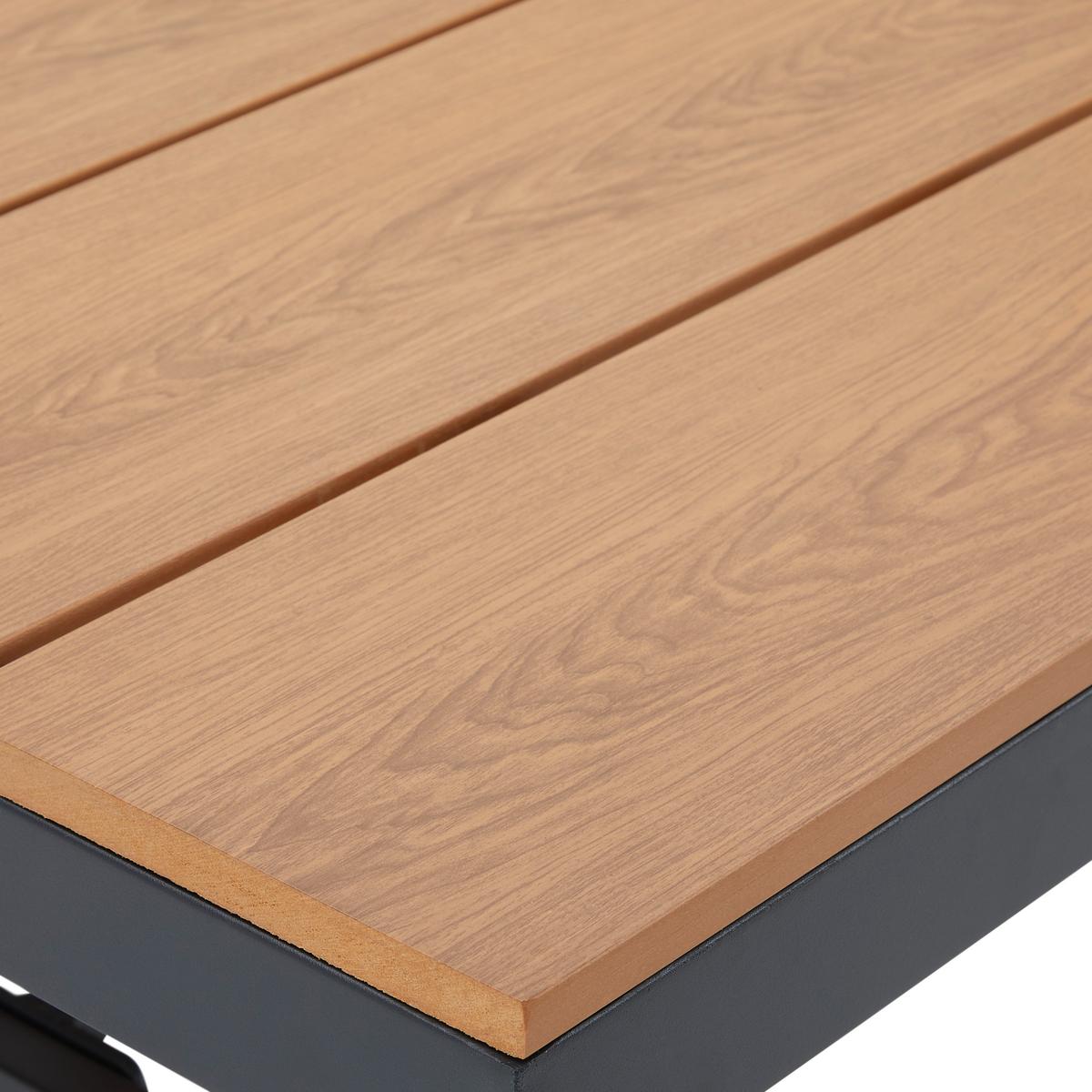 Zahradní sedací souprava ELEONORA - tmavě šedá/přírodní barvy, Moderní, kov/textil (263/84/77cm) - Bessagi Garden